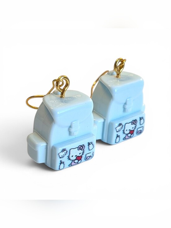 Hello Kitty Jewelry - Handmade Hello Kitty Backpack Charm Earrings